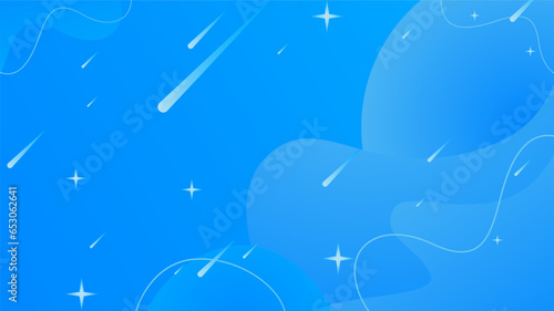blue landscape background with space concept