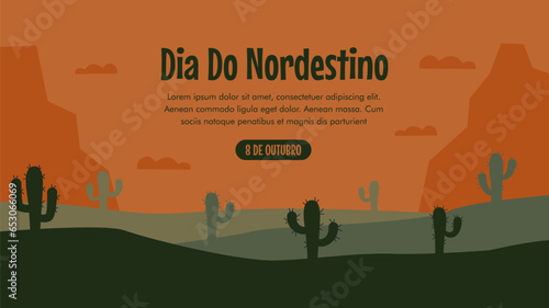 hand drawn dia do nordestino background template