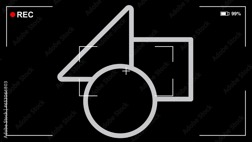 Camcorder Overlay with Analogue Effects Stock Template Adobe Stock