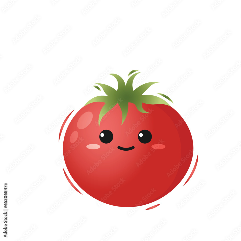 Red Round Playful Tomato | Vegetable Character Red Round Playful Tomato | Vegetable Character