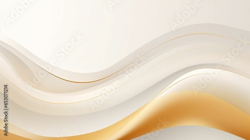 abstract Paper cut style with golden lines with copy space background 