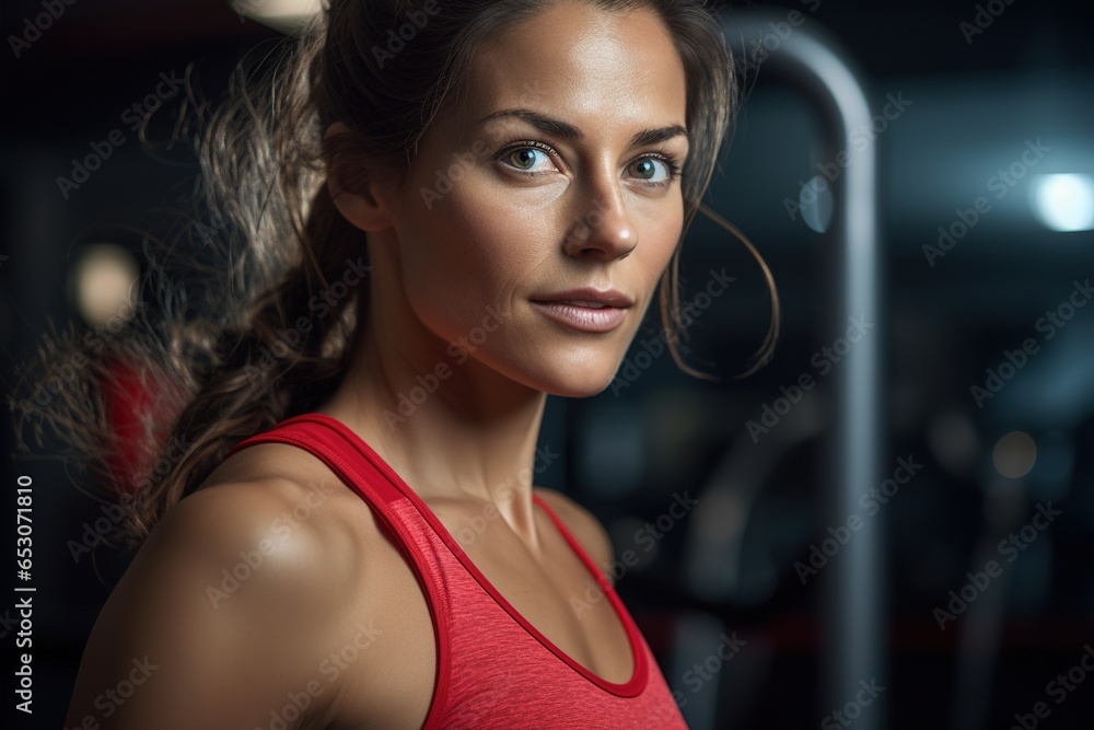 Close up image of attractive fitness woman Close up image of attractive fitness woman