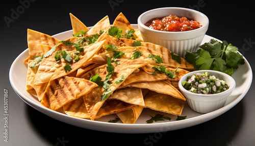 nachos and salsa