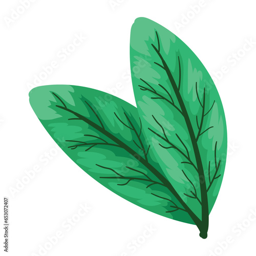 exotic leafs plant design icon