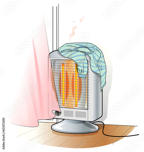 電気ストーブ-火災の危険