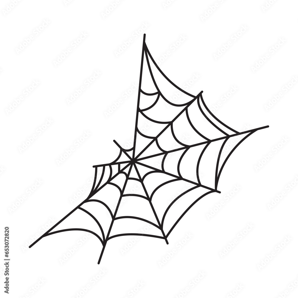 Fototapeta premium halloween spider web spooky illustration