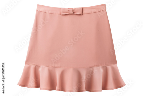 ピンクのフレアスカート