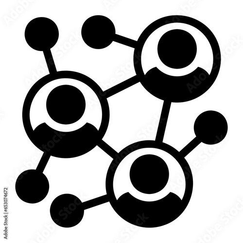 networking glyph icon