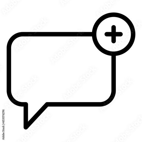 add new chat bubble icon