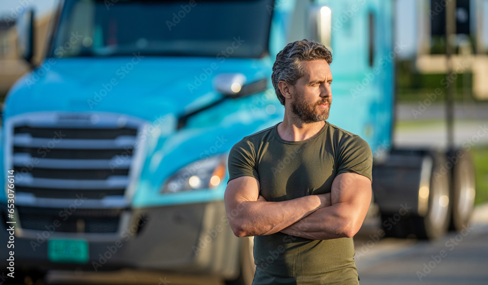 man driver near lorry truck. man driver near lorry truck. Truck driver. Trucking owner. Transportation vehicles. hispanic man posing in front of truck. Semi trucks vehicle. copy space man driver near lorry truck. man driver near lorry truck. Truck driver. Trucking owner. Transportation vehicles. hispanic man posing in front of truck. Semi trucks vehicle. copy space