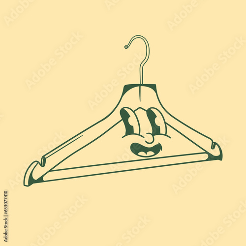 Vintage character design of clothes hanger