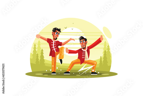 Kung Fu Vector Illustration
