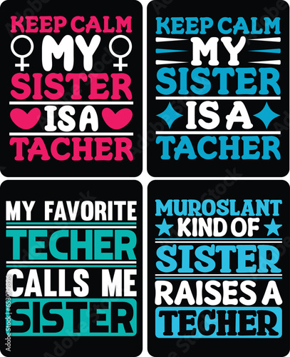 Sister T Shirt Design Vector  template