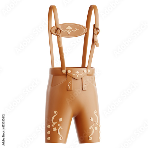 Cuadro en lienzo 3D illustration of lederhosen of Oktoberfest