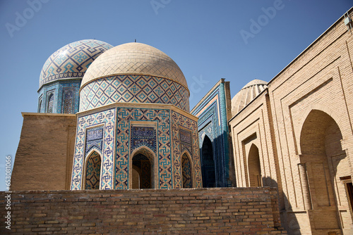 Complex of mausoleums Shahi Zinda in Samarkand, Uzbekistan photo