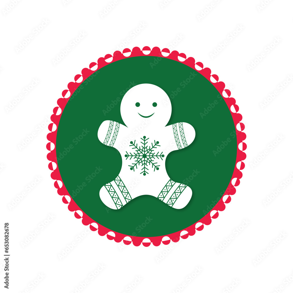 Gingerbread man icon