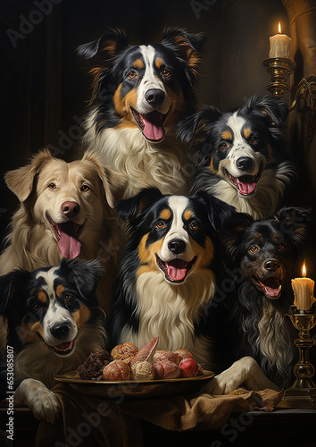 group of dogs, Love and Happy © Kelumlakmal