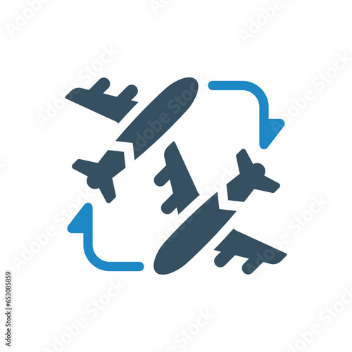 Plane change icon vector illustration photo