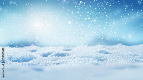 Winter snow on blurred background © Ara Hovhannisyan