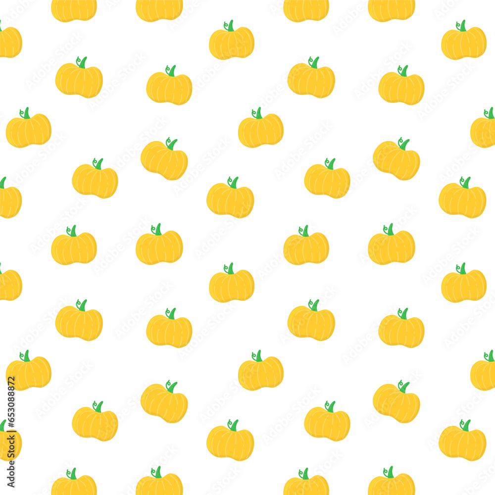Minimal seamless pumpkin pattern for autumn holidays. Halloween pumpkin background pattern for invitations, designs, textiles. In flat style. Minimal seamless pumpkin pattern for autumn holidays. Halloween pumpkin background pattern for invitations, designs, textiles. In flat style.