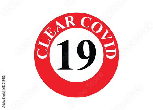 The vaccine has been obtained patch, clear covid 19 badge, clear covid 19 logos, the covid free icon for the ministry of health, and all covid-19 graphic design works. covid 19 is clear logo design