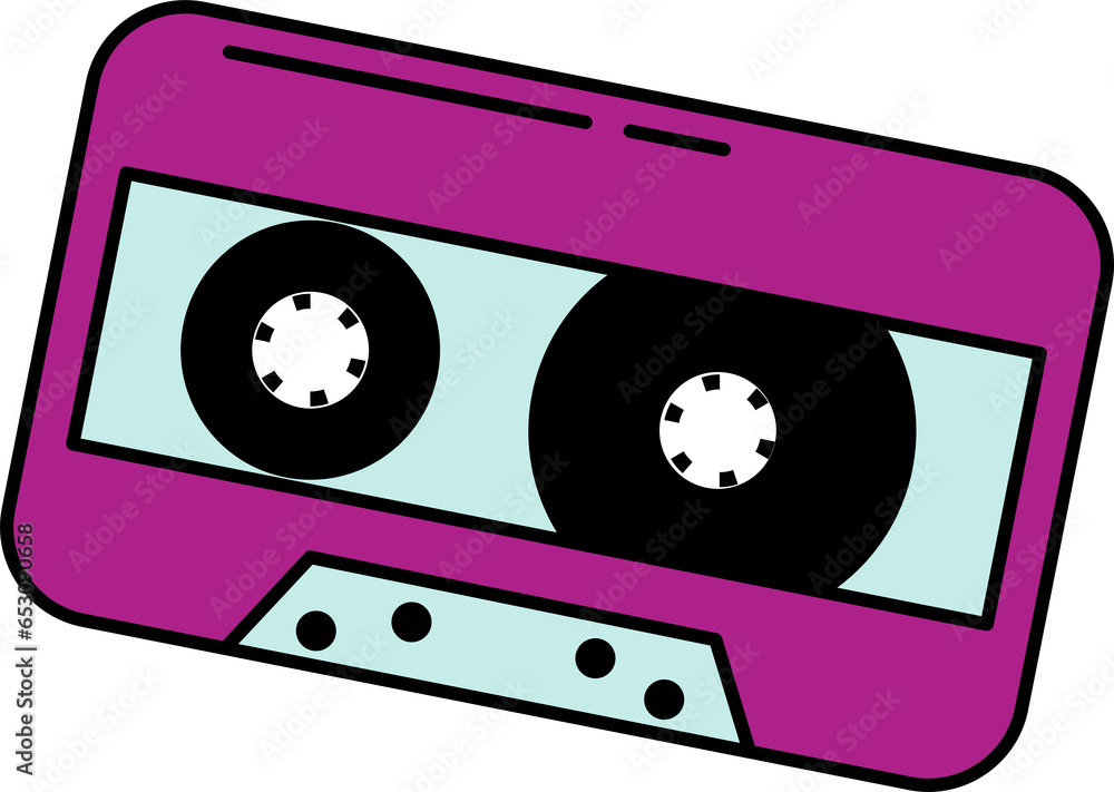 Naklejka premium Audio cassette from the 90s.