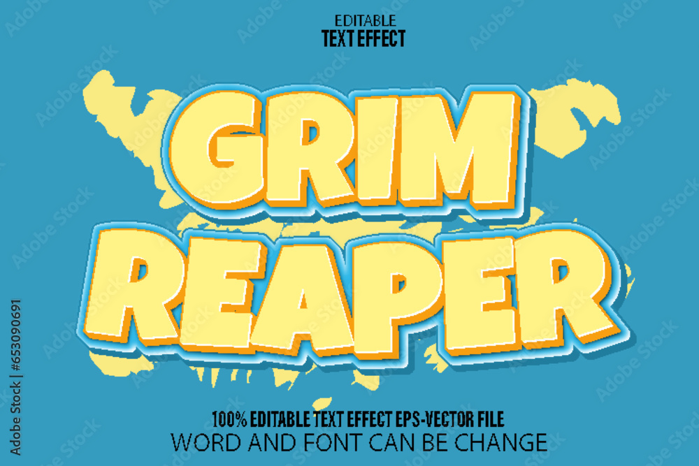 Grim Reaper Editable Text Effect Flat Gradient Style