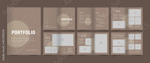 architecture portfolio layout template or portfolio design.