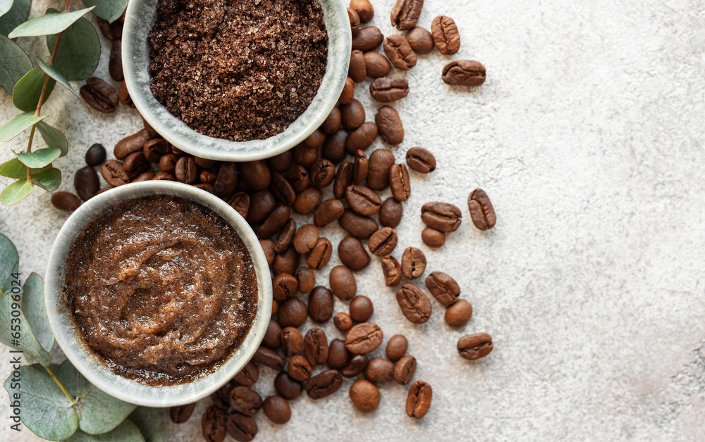 Handmade coffee scrub. Handmade coffee scrub.