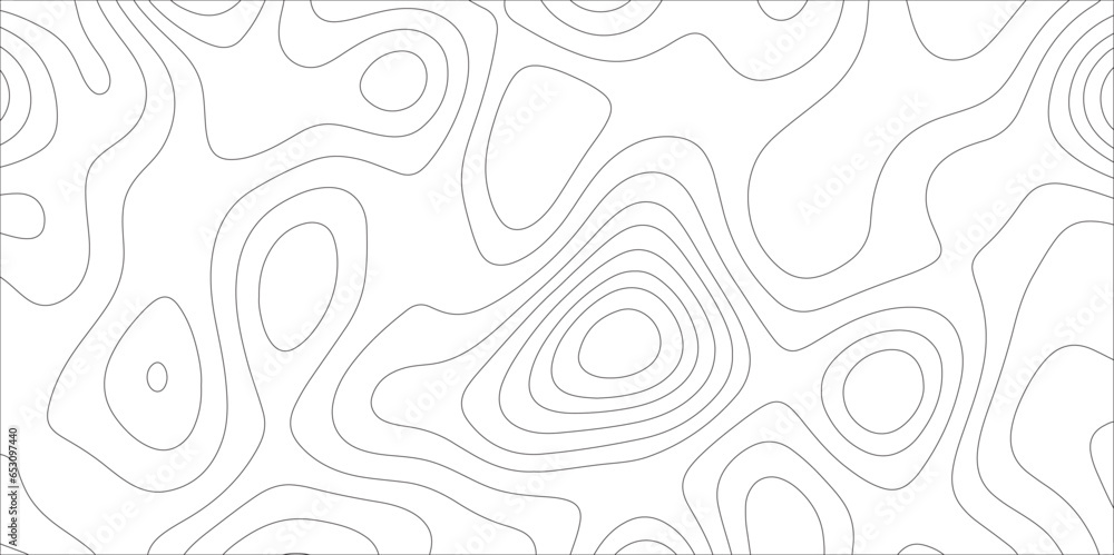 Ocean topographic line map with curvy wave isolines vector illustration. Abstract topographic contours map background, Vector contour topographic map. Cartography texture abstract banner use.. Ocean topographic line map with curvy wave isolines vector illustration. Abstract topographic contours map background, Vector contour topographic map. Cartography texture abstract banner use..
