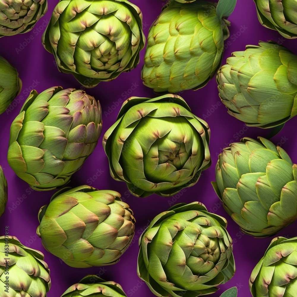 Artichokes as seamless tiles Artichokes as seamless tiles