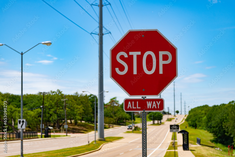 stop-all-way-road-sign-of-all-way-stop-caution-red-roadsign