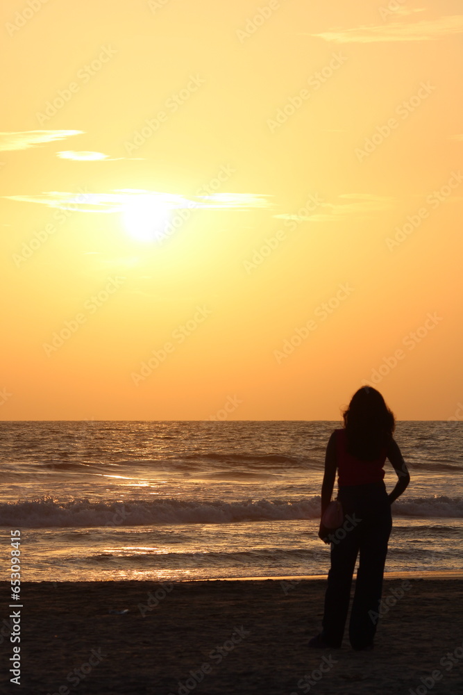 A girl in the beach