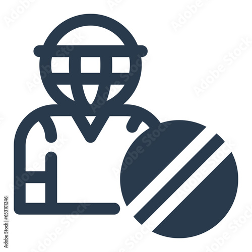Skilled Cricket Player Icon