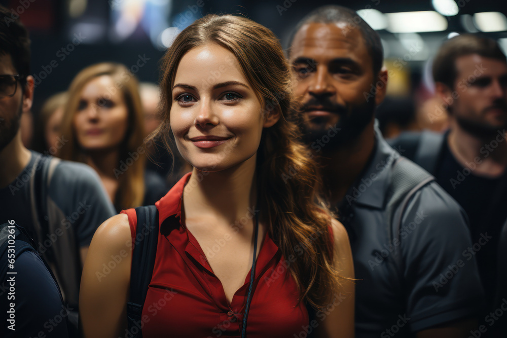 A crowd at a comic-con event, showcasing the diverse interests within pop culture fandom. Generative Ai.