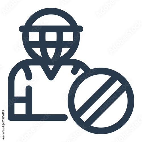 Skilled Cricket Player Icon