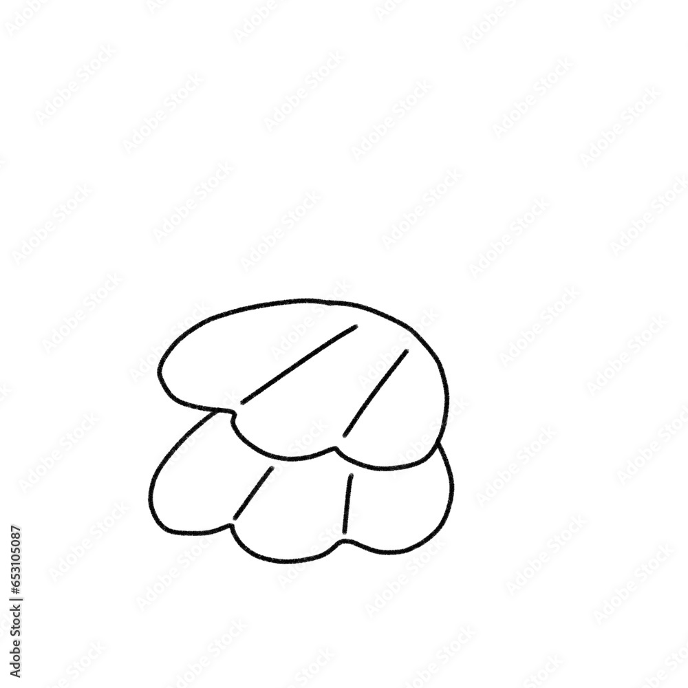 Shell black outlines doodle Shell black outlines doodle