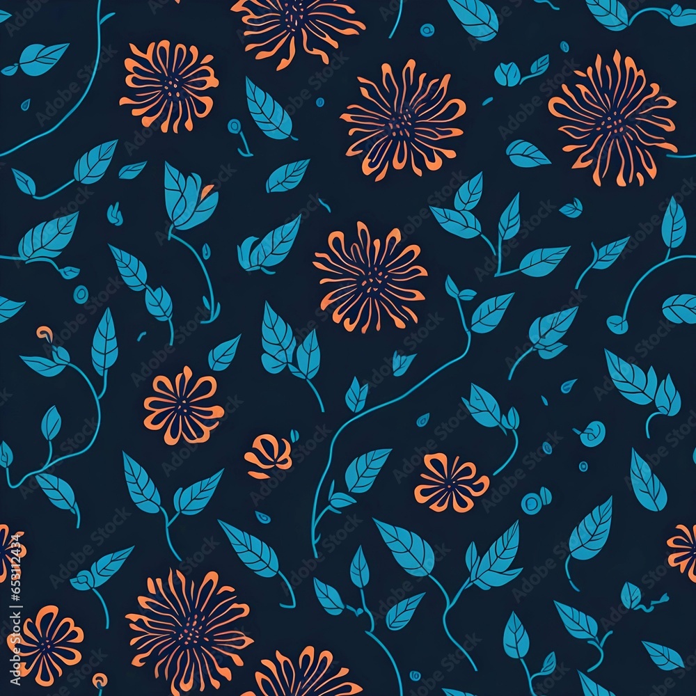 Seamless pattern with flowers