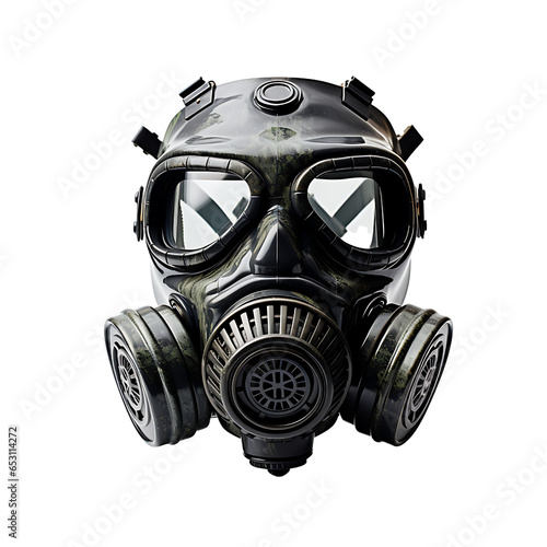 Gas Mask Isolated on Transparent or White Background, PNG