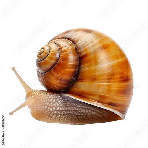 Snail Isolated on Transparent or White Background, PNG