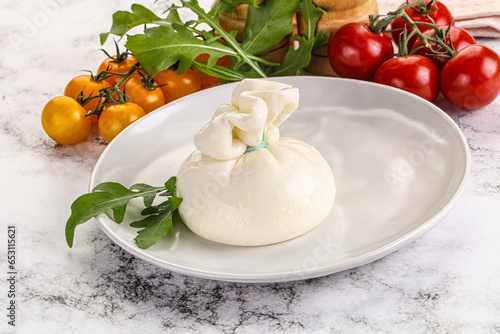 Creamy Italian traditional Burrata cheese