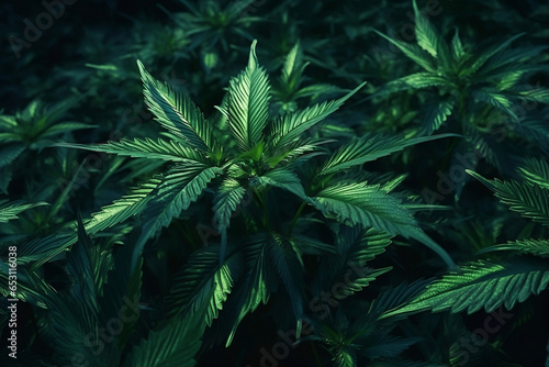 close up of marijuana leaf. 