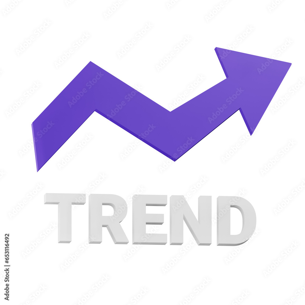 3d Trend Icon With Alpha Background 3d Trend Icon With Alpha Background