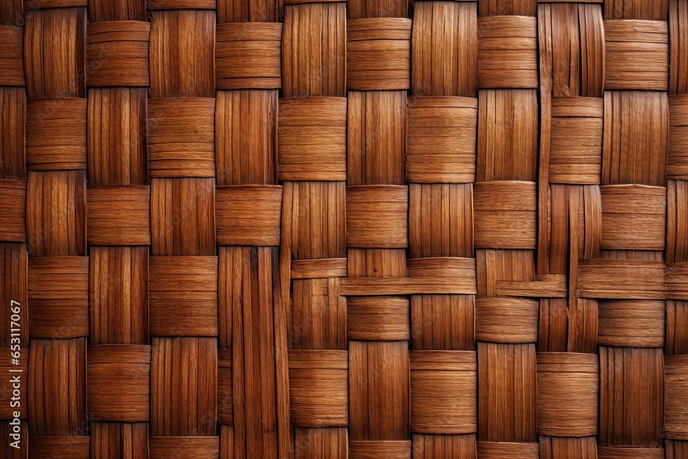 Closed up wooden weave texture background Closed up wooden weave texture background