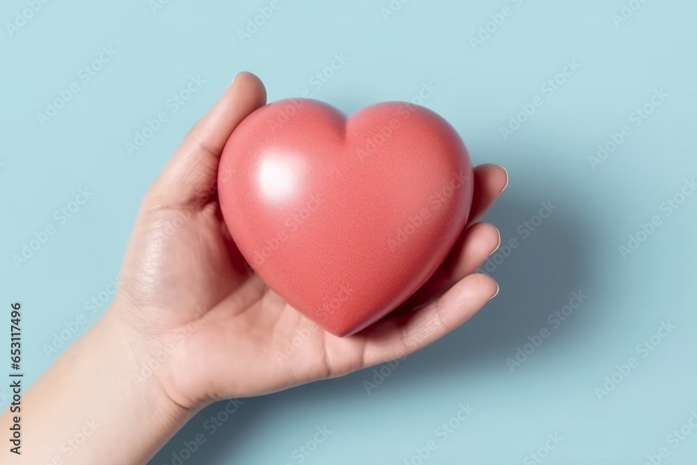 Man hand holding a red heart shape isolated on plain background Man hand holding a red heart shape isolated on plain background