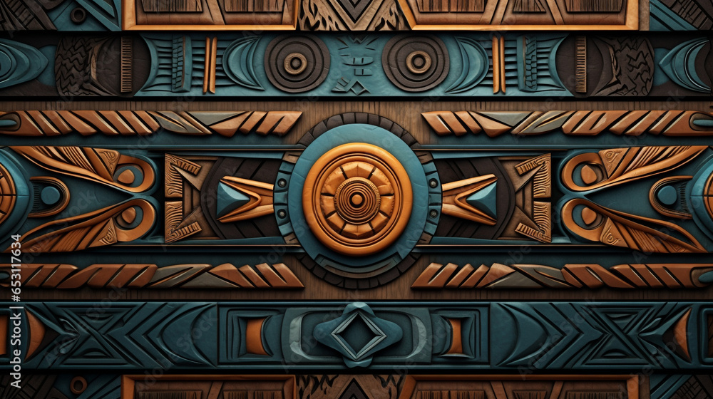 Obraz premium Background with tribal patterns, culture and history concept.