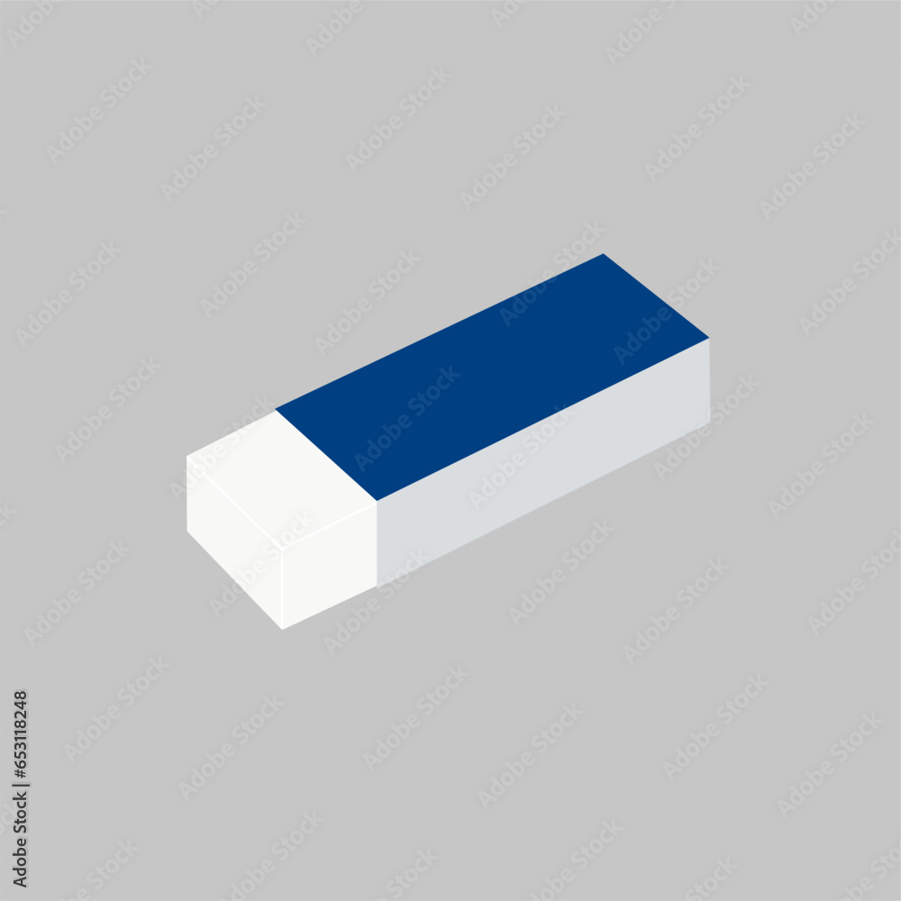 Illustration of a pencil eraser on a gray background Illustration of a pencil eraser on a gray background