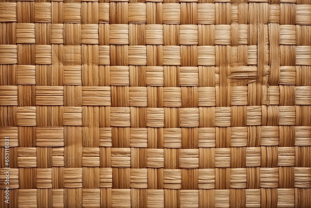 Pattern and texture of brown weave table for background