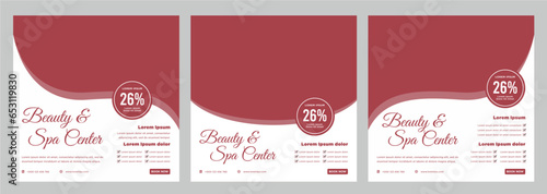Beauty and spa banner or social media template
