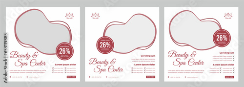Beauty and spa banner or social media template
